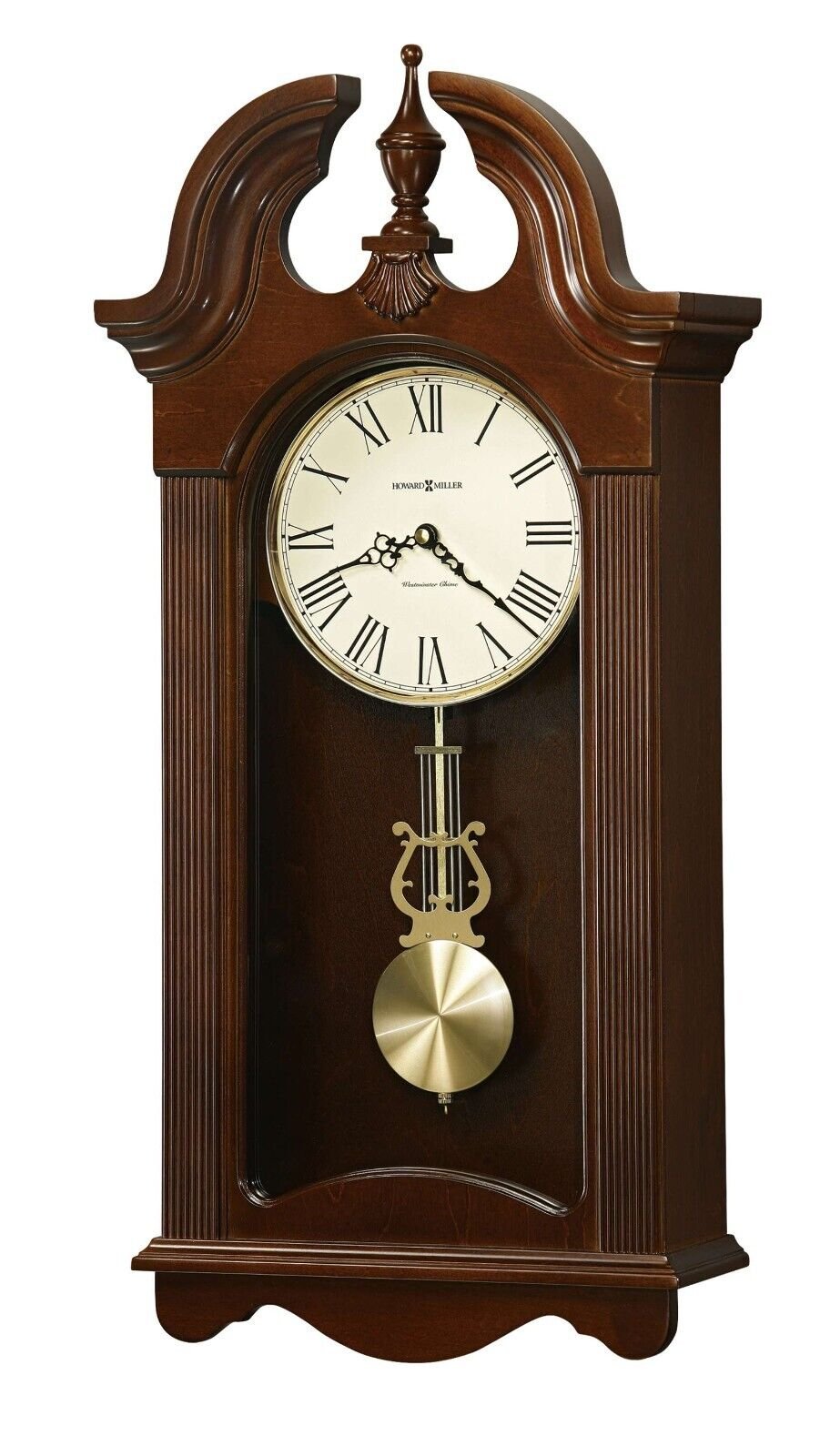 Howard Miller Malia Wall Clock 625466 Cherry Bordeaux Pendulum Clock