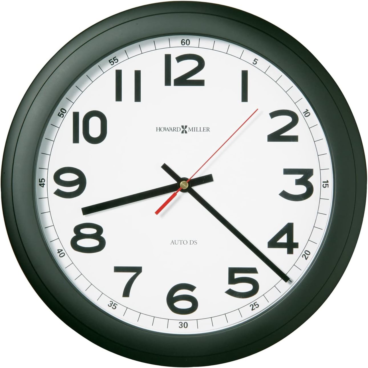 Howard Miller Norcross Wall Clock 625-320 – Modern with Quartz, Auto Daylight Savings Time