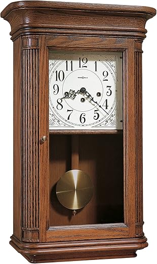 Howard Miller Sandringham Wall Clock 613-108 – Oak Yorkshire, Key Wound Single Chime Movement