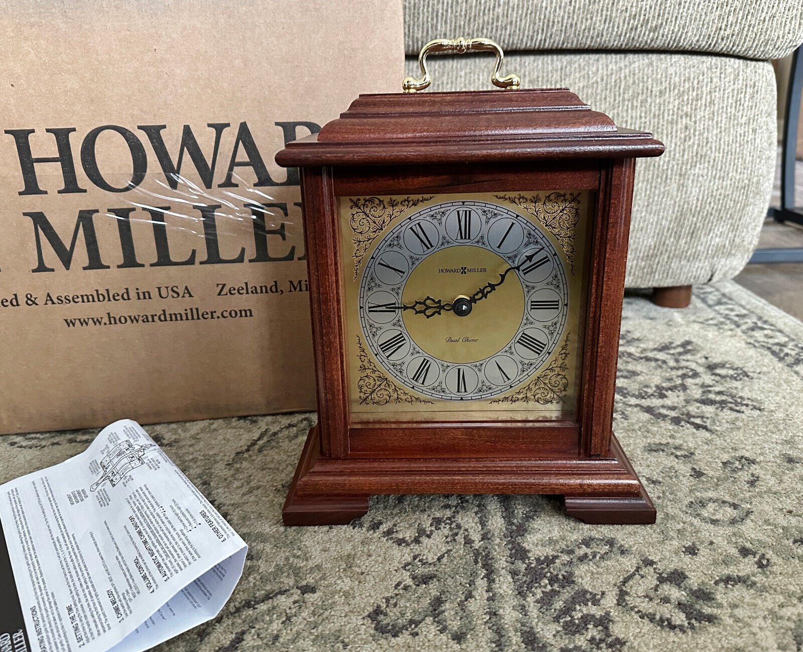 HOWARD MILLER TRADITIONAL BRACKET MEDFORD MANTLE CLOCK, CHERRY FINISH | 612-481