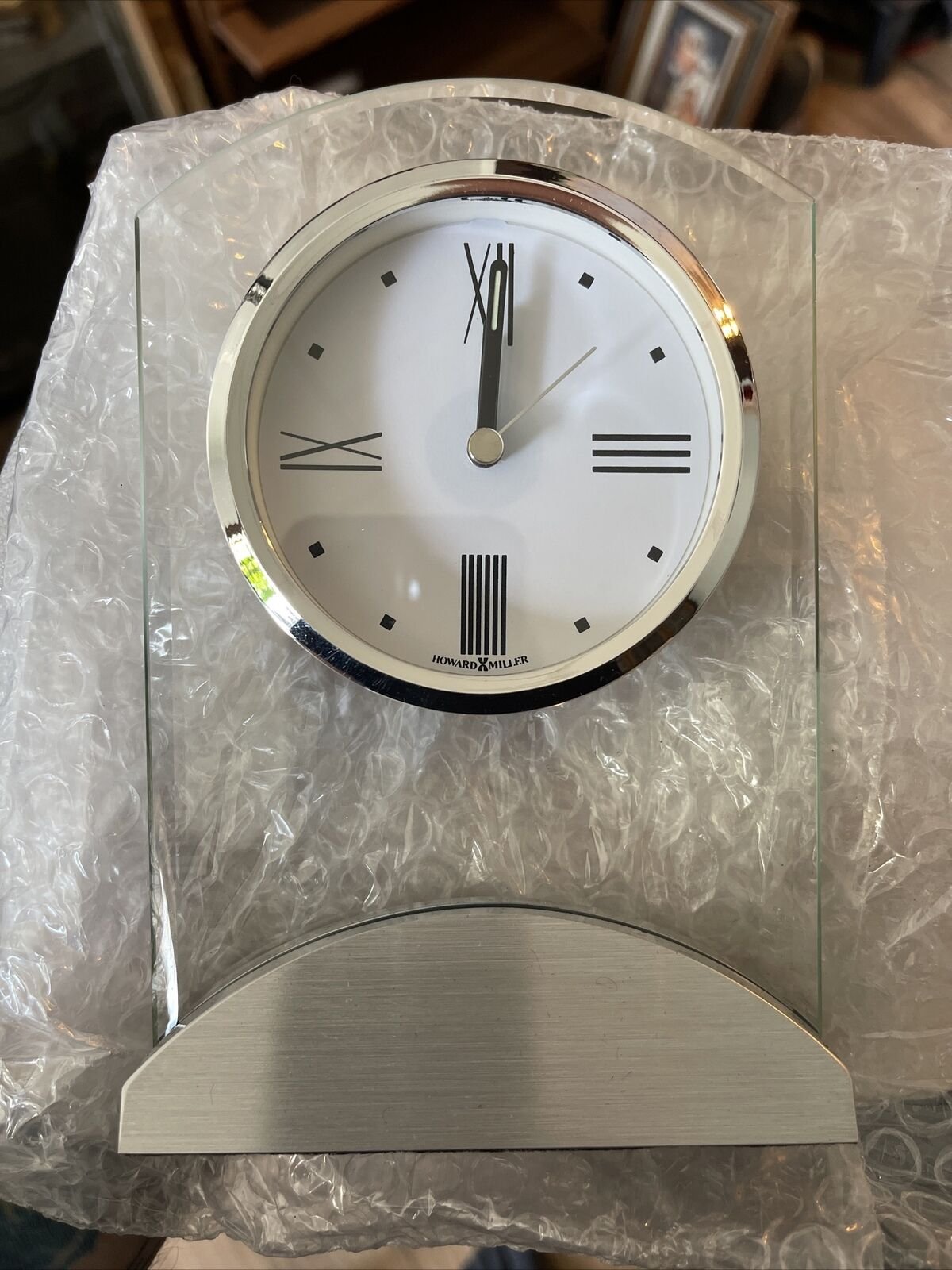 Howard Miller Tribeca Mantel Table Desk Alarm Clock Quartz Battery 645-397