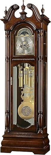 Howard Miller Vuchinich Grandfather Clock II 549-052 – Cherry Bordeaux with Triple-Chime Movement