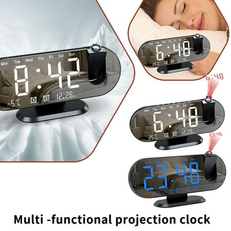 HPDL LED Projection Digital Alarm Clocks Electronic Alarm Clock ClockPerfect