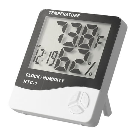 HTC-1 Digital LCD Room Thermometer Indoor Hygrometer Humidity Meter Alarm Clock