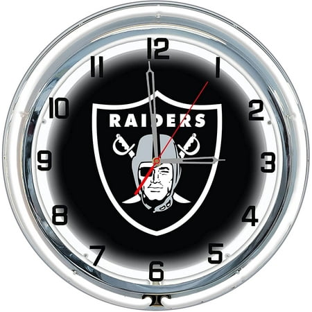 Imperial NFL 18 Neon Clock Las Vegas Raiders, One Size