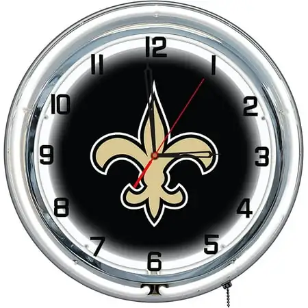 Imperial NFL 18 Neon Clock New Orleans Saints, One Size