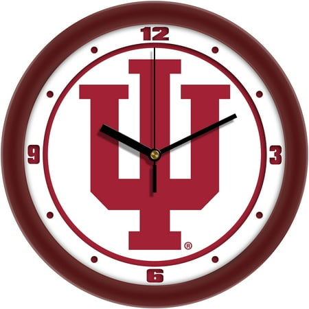 Indiana Hoosiers 11.5'' Suntime Premium Glass Face Traditional Logo Wall Clock