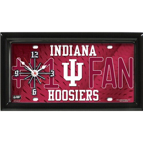 Indiana Hoosiers NCAA #1 Fan Clock by GTEI
