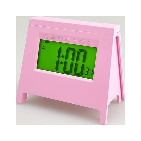 Inerposs Smart Multi-Function Mini Desktop Alarm Clock: LCD Display with Luminous Temperature and Calendar