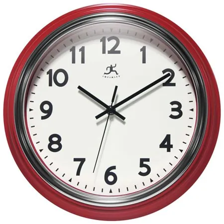 Infinity Instruments Gas Station Classic 12 Wall Clock - Red