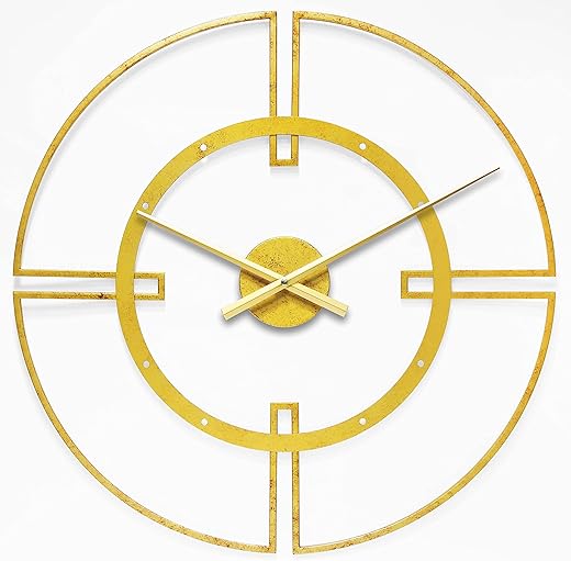 Infinity Instruments Large Metal Wall Clock 24 inch Cosmo Contemporary Modern Decorative Home Decor, Battery Operated…