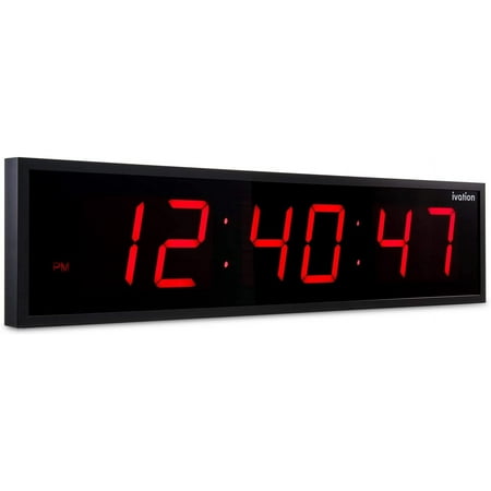 Ivation Huge 24 Inch Large Big Oversized Digital LED Wall Clock