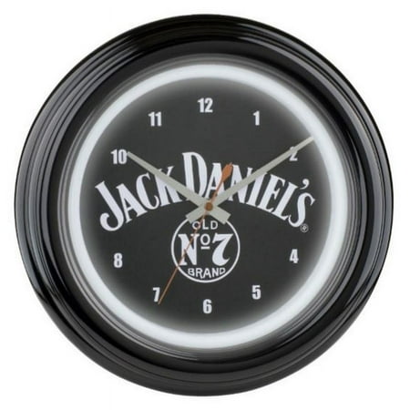 Jack Daniels Old No. LED Light Wall Clock Analog Whiskey Bar 12.5 Plastic Black