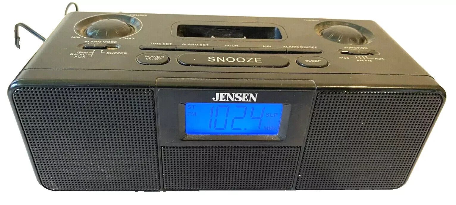 Jensen Digital AM/FM Radio/Alarm Clock/Docking Station For IPOD Model JIMS-100