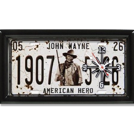 John Wayne Clock #2 - Black & White - 1907