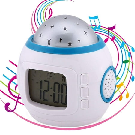 JOYFEEL Sky Star Projector Children Room Sky Star Night Light Projector Lamp Alarm Clock sleeping music