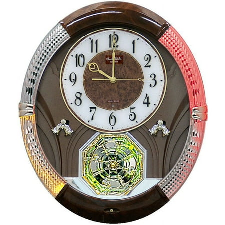 Joyful Moment New Melodies Musical Wall Clock Wood and Crystal