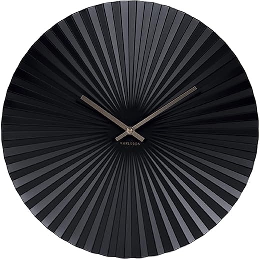 Karlsson Modern Wall Clocks KA5657BK, Metal, Black, V15004 : Adulte