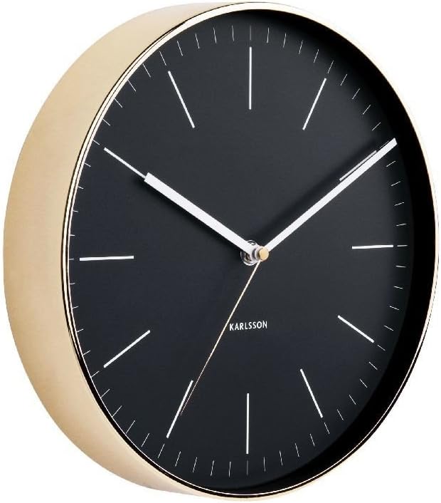 Karlsson, Wall Clock, Steel, Black, One Size