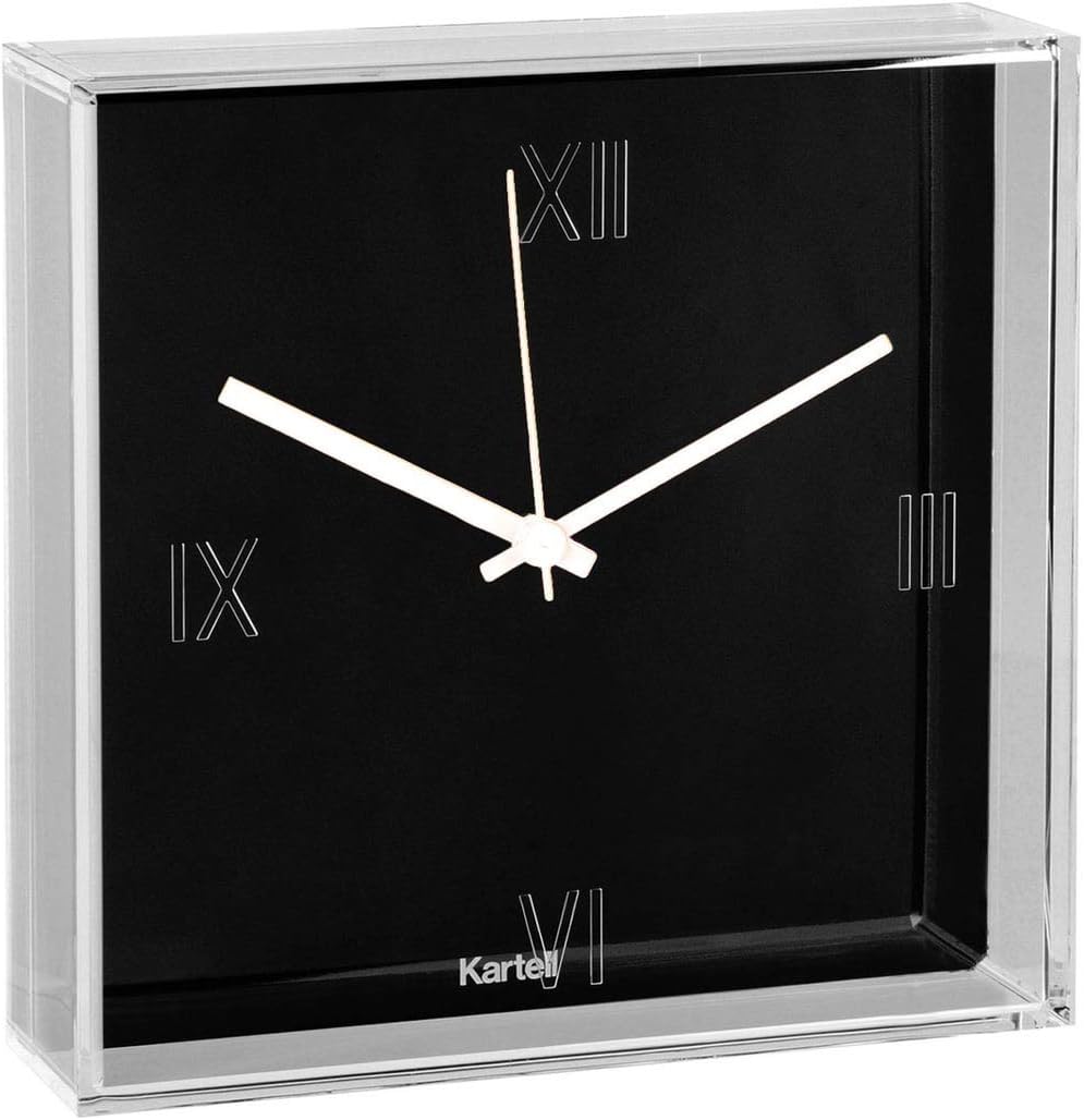 Kartell Tic&Tac Clock by Philippe Starck with Eugeni Quitllet, Pack of 4, Matte Black