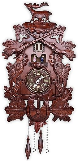 Kendal Cuckoo Clock Large Vintage Deer Handcrafted Wood Cuckoo Clock MX226C