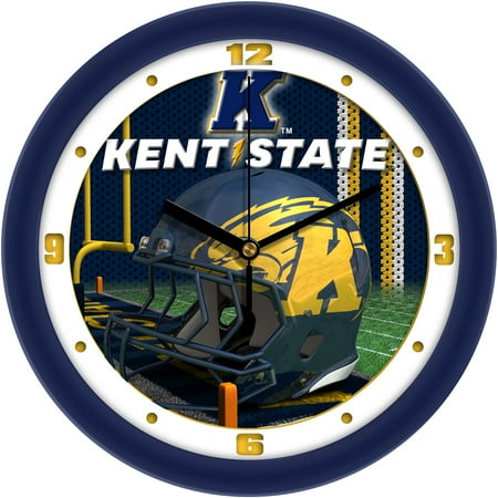 Kent State Golden Flashes 11.5'' Suntime Premium Glass Face Football Helmet Wall Clock