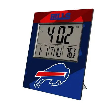 Keyscaper Buffalo Bills Color Block Digital Desk Clock