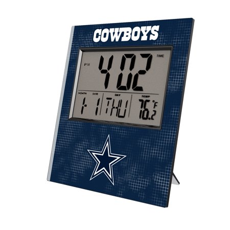 Keyscaper Dallas Cowboys Cross Hatch Digital Desk Clock