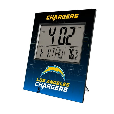 Keyscaper Los Angeles Chargers Quadtile Digital Desk Clock