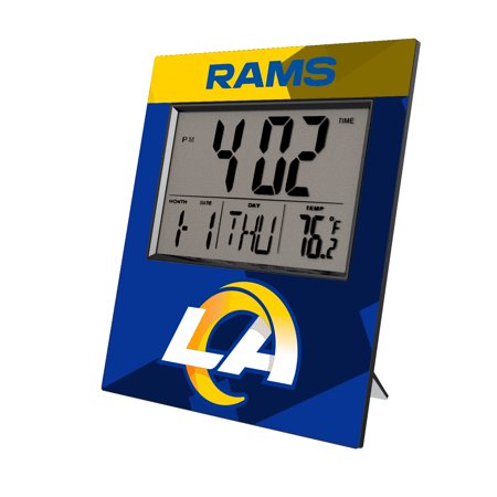 Keyscaper Los Angeles Rams Color Block Digital Desk Clock