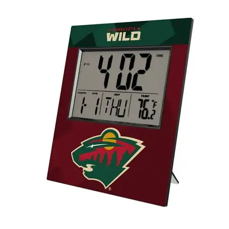 Keyscaper Minnesota Wild Color Block Digital Desk Clock