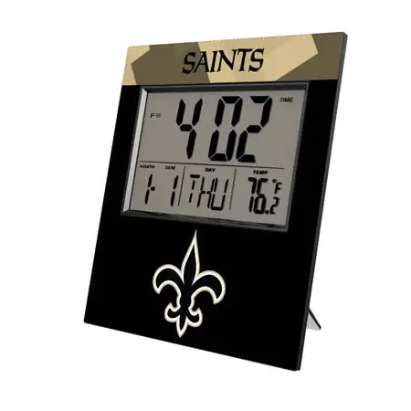 Keyscaper New Orleans Saints Color Block Digital Desk Clock