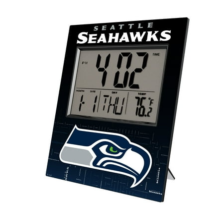 Keyscaper Seattle Seahawks Quadtile Digital Desk Clock