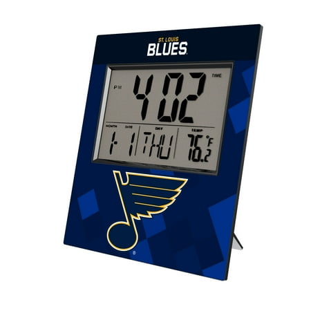 Keyscaper St. Louis Blues Color Block Digital Desk Clock