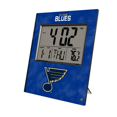 Keyscaper St. Louis Blues Cross Hatch Digital Desk Clock