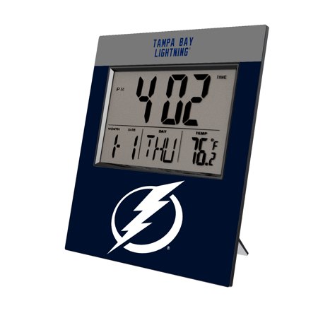 Keyscaper Tampa Bay Lightning Color Block Digital Desk Clock