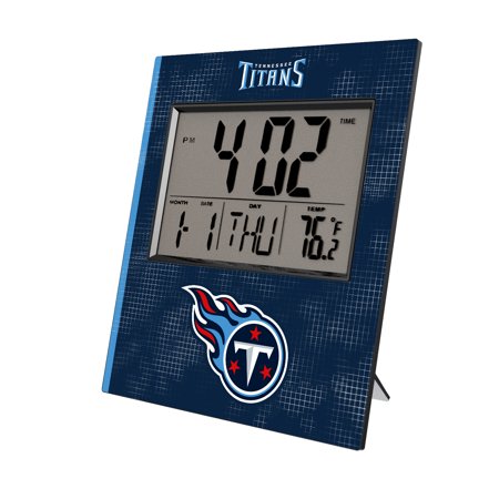 Keyscaper Tennessee Titans Cross Hatch Digital Desk Clock