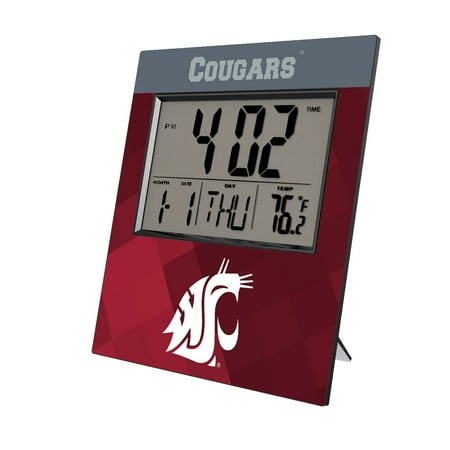 Keyscaper Washington State Cougars Color Block Digital Desk Clock