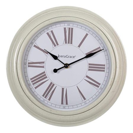 Kiera Grace White Era 12 Plastic Classic Wall Clock