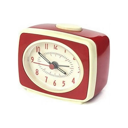 Kikkerland AC14-RD Classic Alarm Clock, Red