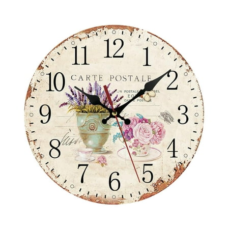 Kiplyki Wholesale European Style Creative Wooden Living Room Bedroom Decoration Round Wall Clock