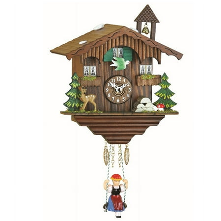 Kuckulino Black Forest Clock Swiss House with quartz movement and cuckoo chime TU 2001 SQ