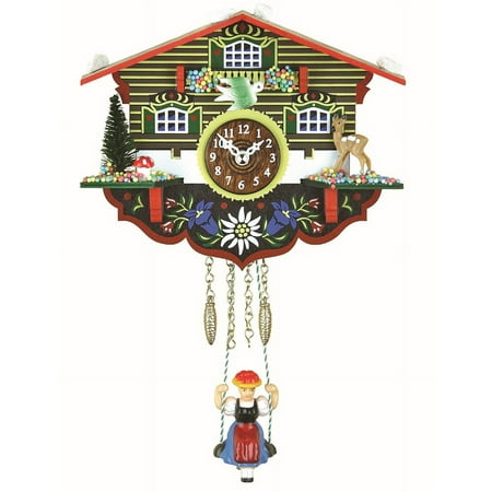 Kuckulino Black Forest Clock Swiss House with quartz movement and cuckoo chime TU 2003 SQ