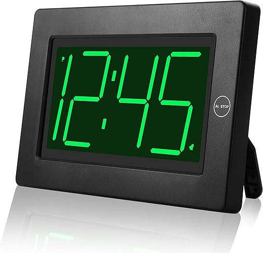 KWANWA Alarm Clock, Wall Clock, Digital Clock, 3