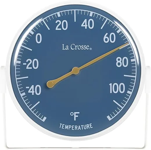 La Crosse 104-1512BL-TBP 5 inch Blue Dial Bracket Thermometer