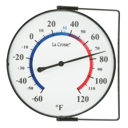 La Crosse Technology 5-in. Analog Weather Thermometer with Mounting Bracket, 104-105-TBP