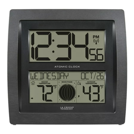 La Crosse Technology Curved Digital Atomic Wall Clock