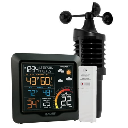 La Crosse Technology L76225 Digital Color Wind & Weather Station with Wind Sensor