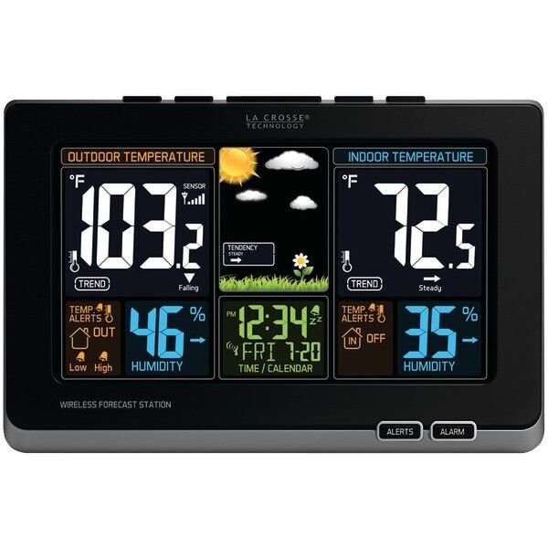 LA CROSSE TECHNOLOGY WIRELESS COLOR FORECAST STATION 308-1414B