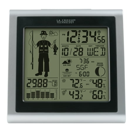 La Crosse Technology Wireless Digital Forecast Station with Fisherman Icon, 308-1451